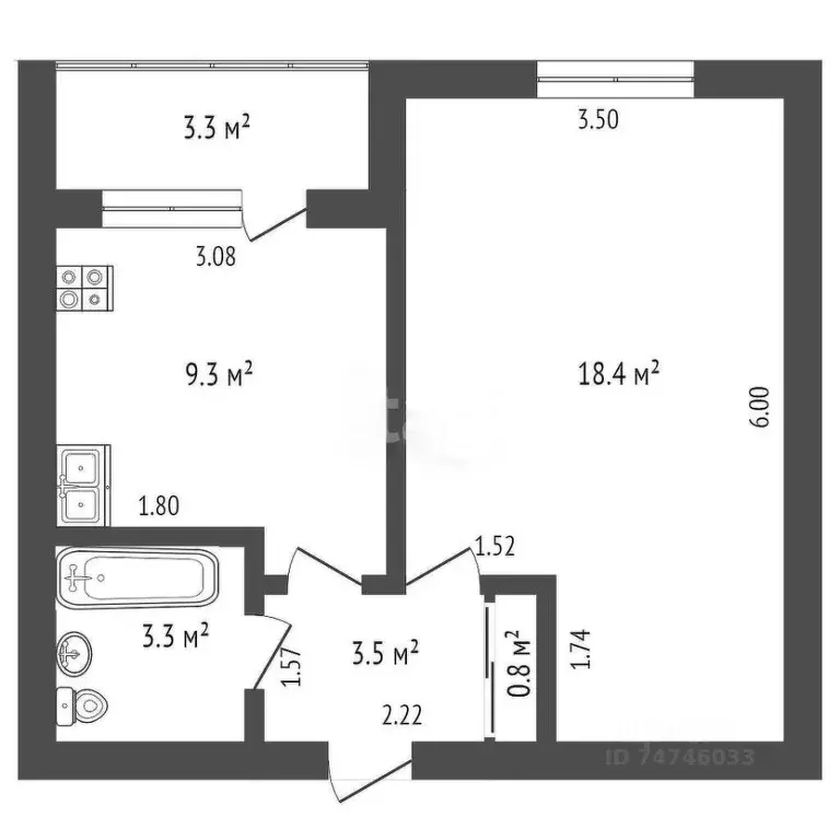 1-к кв. Крым, Евпатория городской округ, Заозерное пгт ул. Зеленая ... - Фото 2