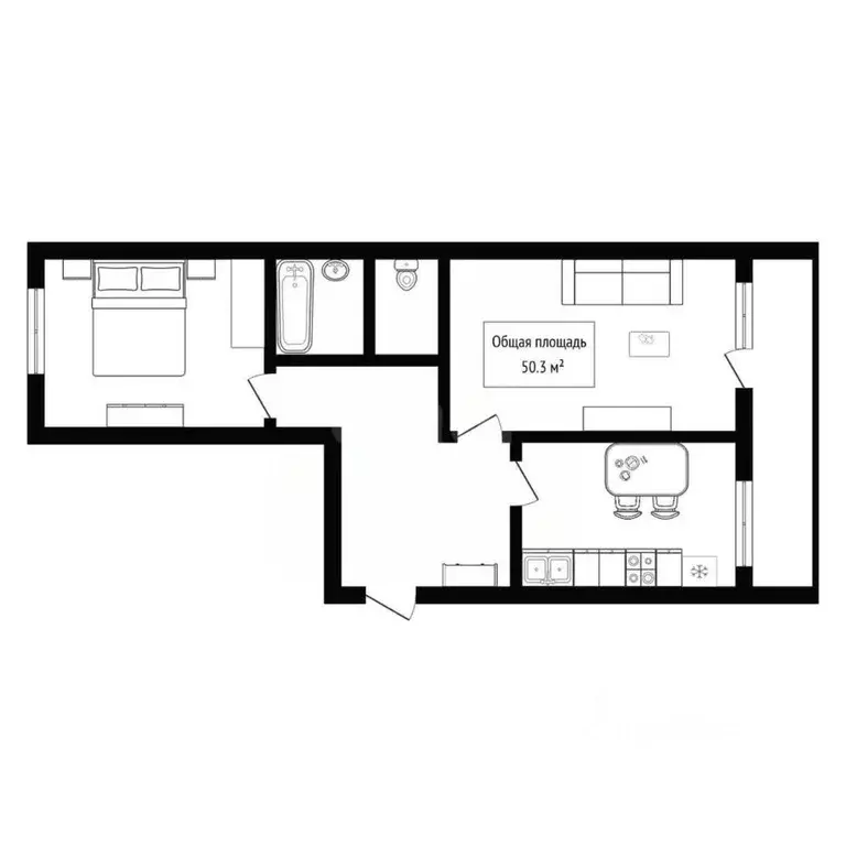 2-к кв. Алтай, Горно-Алтайск ул. Строителей (50.3 м) - Фото 2