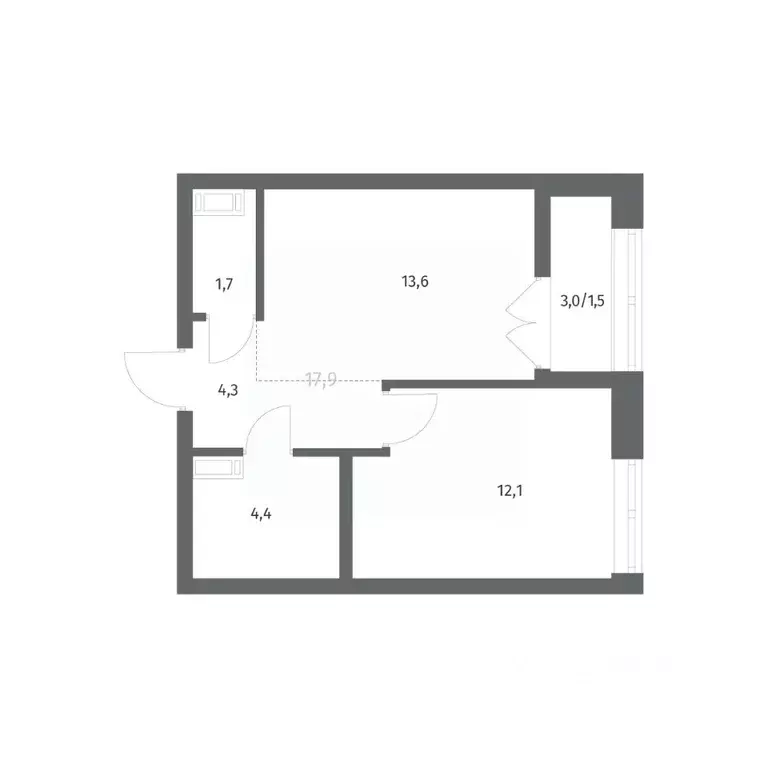 1-к кв. Ленинградская область, Ломоносовский район, Аннинское ... - Фото 1