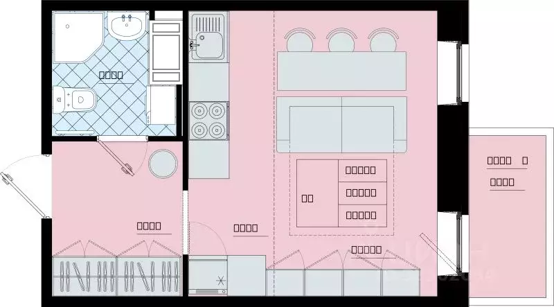 Студия Ленинградская область, Всеволожский район, пос. Бугры, Северный ... - Фото 1