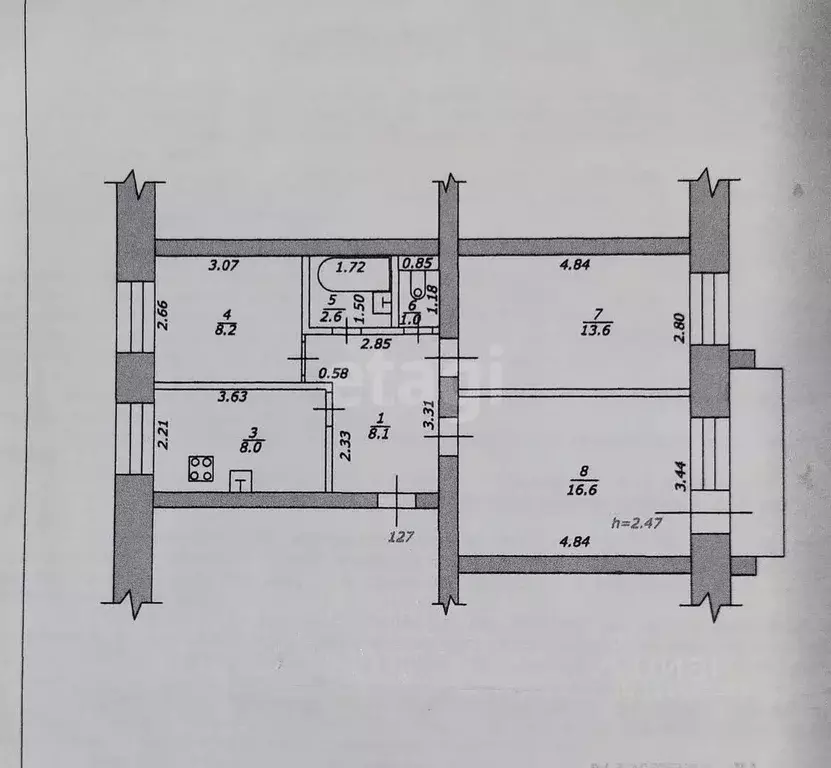 3-к кв. Архангельская область, Коряжма Архангельская ул., 33 (58.1 м) - Фото 1