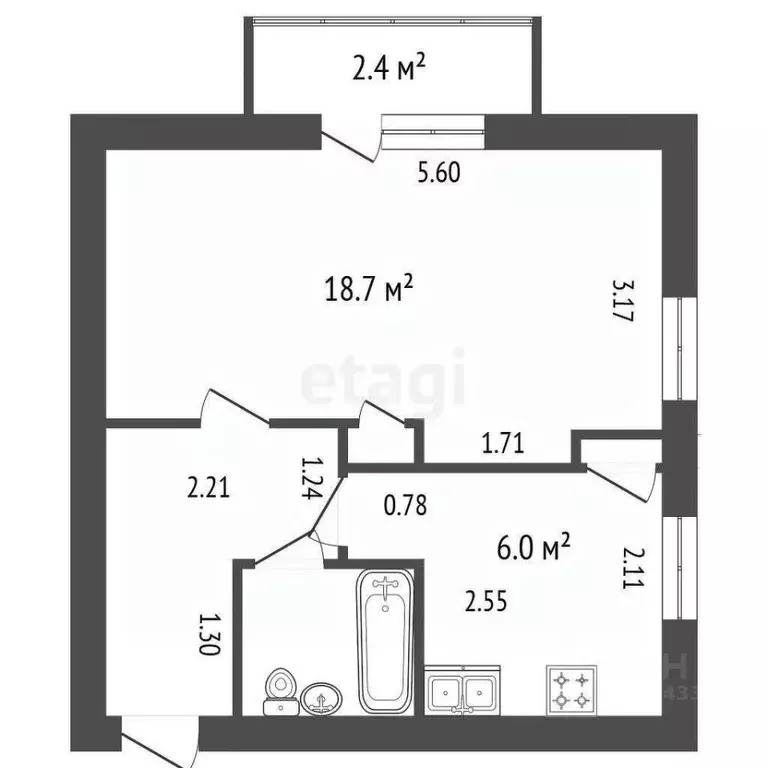 1-к кв. Санкт-Петербург Краснопутиловская ул., 58 (32.0 м) - Фото 0