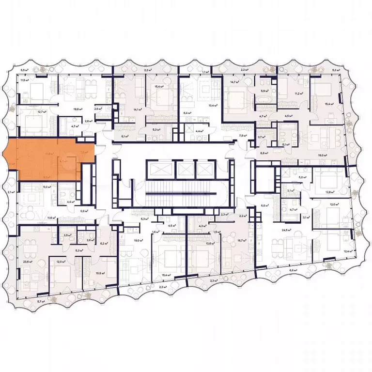 Квартира-студия, 29 м, 6/23 эт. - Фото 1