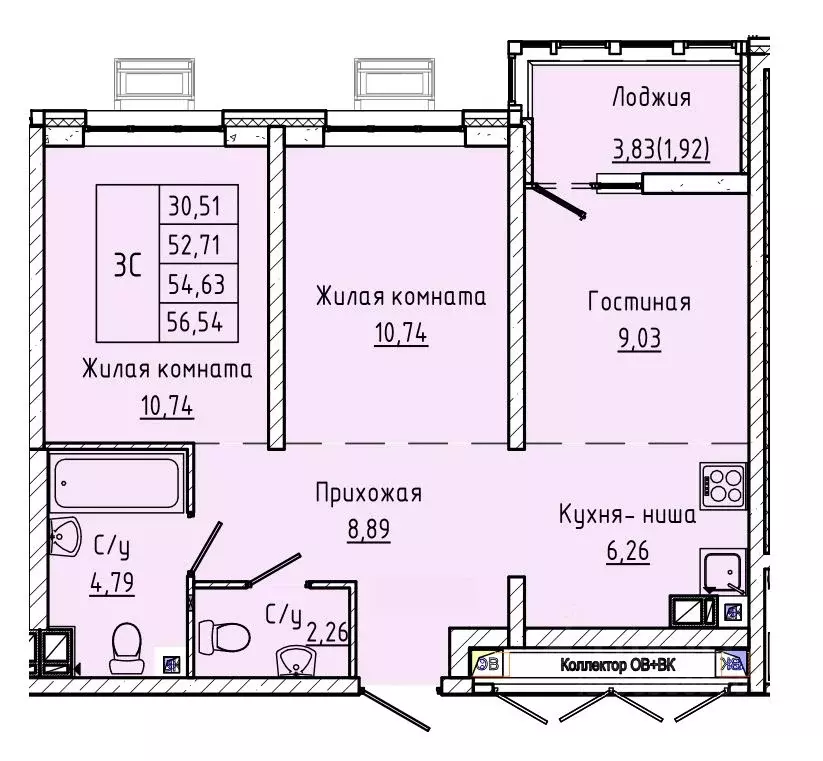 2-к кв. Ростовская область, Ростов-на-Дону ул. Текучева, 370/3 (54.63 ... - Фото 0