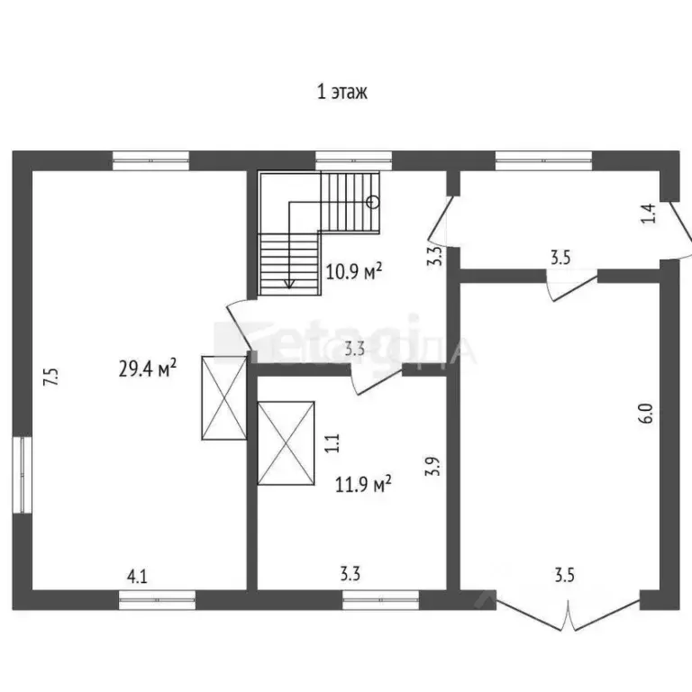 Дом в Кемеровская область, Мысковский городской округ, пос. Чувашка ... - Фото 2