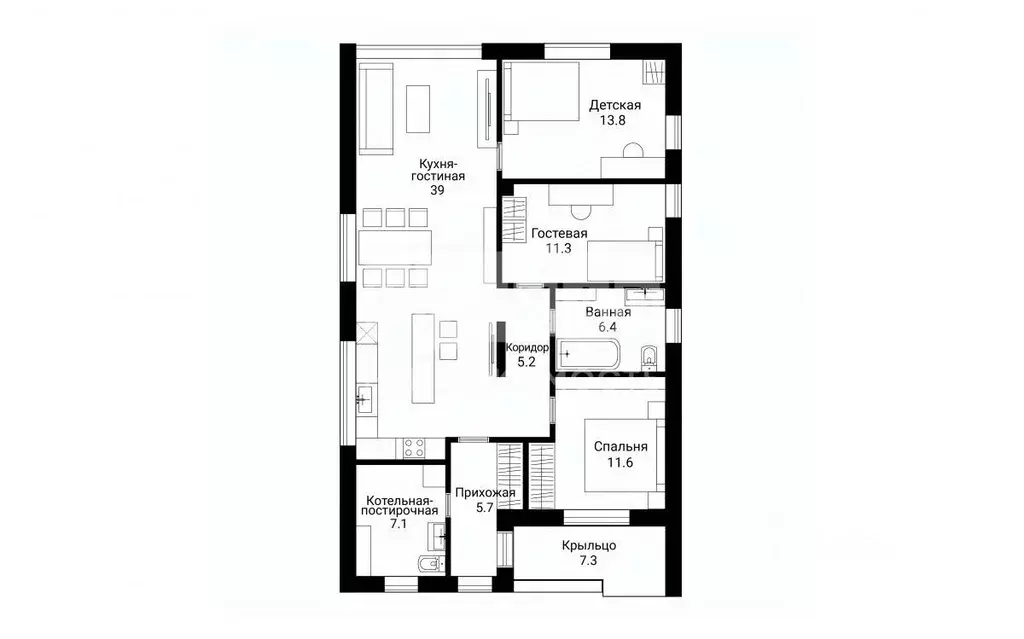 Коттедж в Москва Акиньшино-5 кп, 11-я линия (108 м) - Фото 2