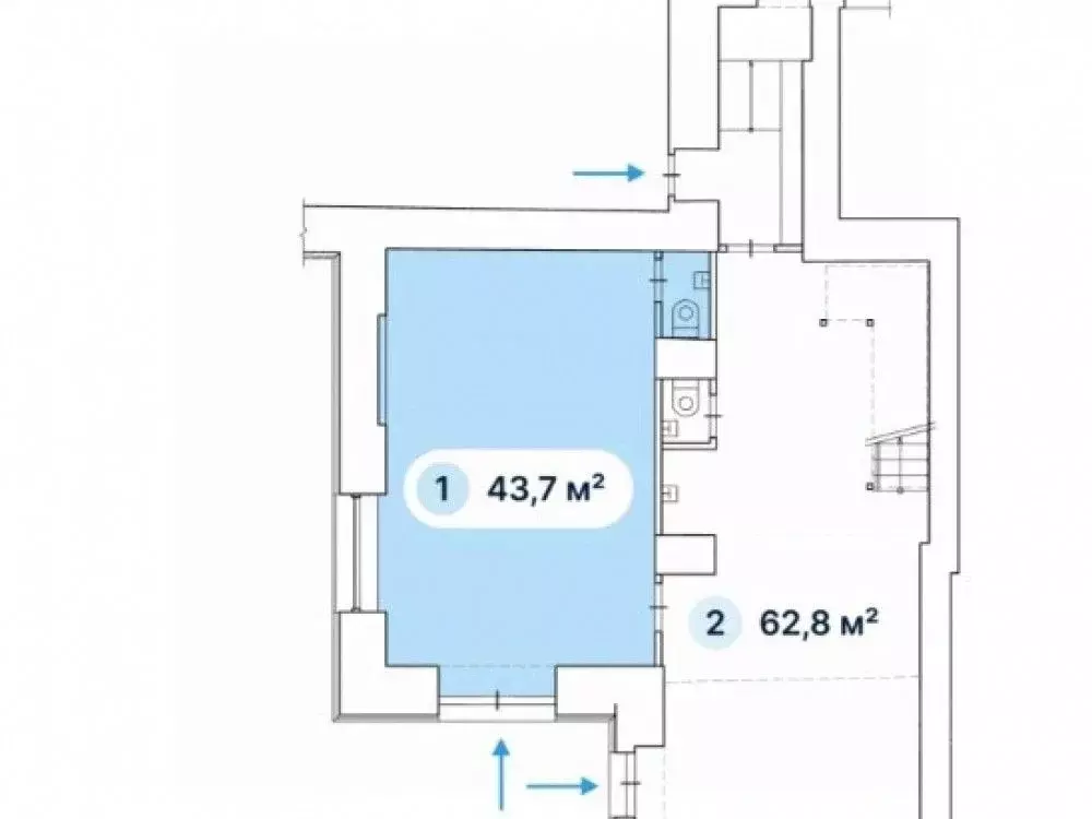 Торговая площадь в Москва Ленинградский просп., 71КГ (44 м) - Фото 2