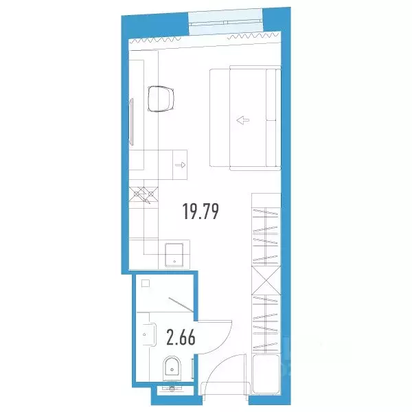 Студия Санкт-Петербург пл. Конституции, 3 (22.45 м) - Фото 0