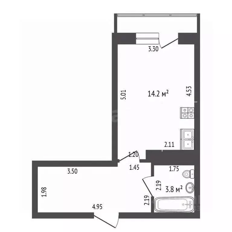 Студия Мордовия, Саранск просп. Российской Армии, 3/2 (29.4 м) - Фото 1