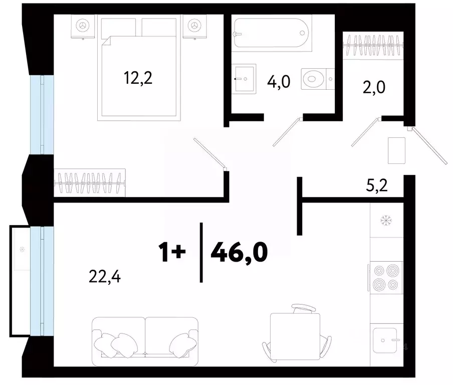 1-к кв. Тюменская область, Тюмень Лесобаза мкр, Кедровый Берег жилой ... - Фото 1