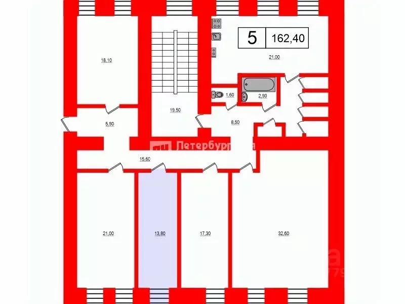 Комната Санкт-Петербург Московский просп., 42/27 (13.8 м) - Фото 1