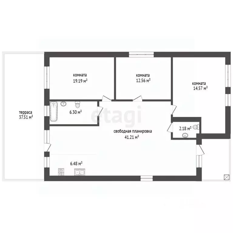 Дом в Крым, Симферопольский район, Мирновское с/пос, с. Белоглинка, ... - Фото 1