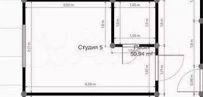 Апартаменты-студия, 14,5 м, 4/4 эт. - Фото 0