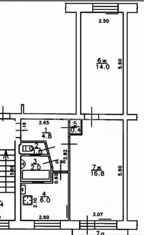 2-к кв. Калининградская область, Пионерский Флотская ул., 13 (41.8 м) - Фото 2