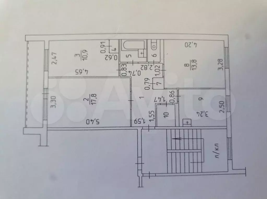 3-к. квартира, 65,8 м, 5/5 эт. - Фото 0