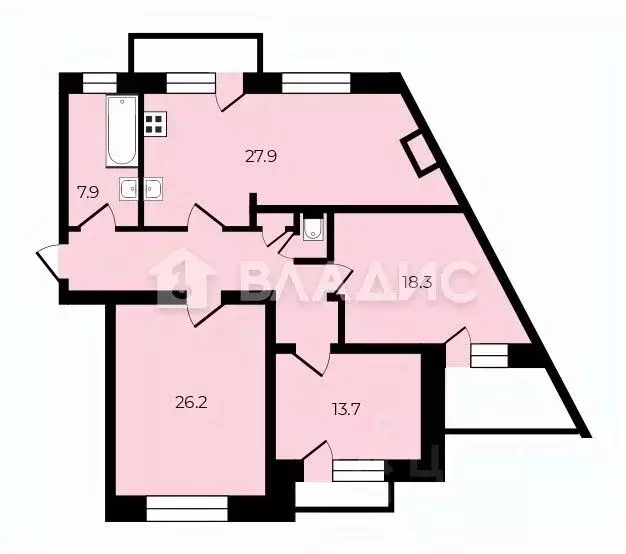 3-к кв. Владимирская область, Владимир Ново-Ямская ул., 70 (111.8 м) - Фото 2