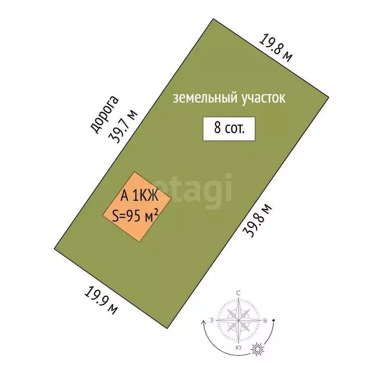 Дом в деревня Падерина, Тополиная улица (77 м) - Фото 2