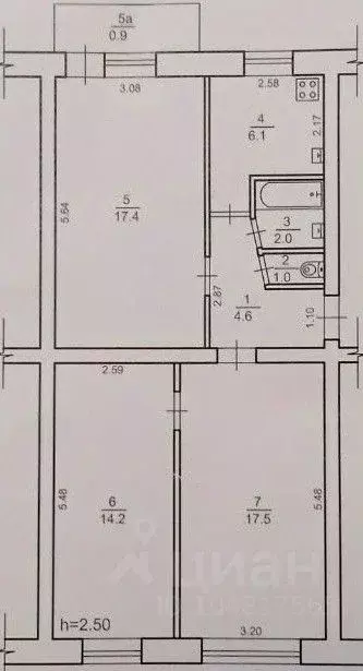 3-к кв. Крым, Евпатория ул. Имени 60-летия Октября, 26 (63.7 м) - Фото 2