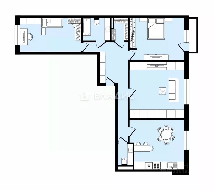 3-к кв. Санкт-Петербург Ленинский просп., 72к1 (105.8 м) - Фото 2