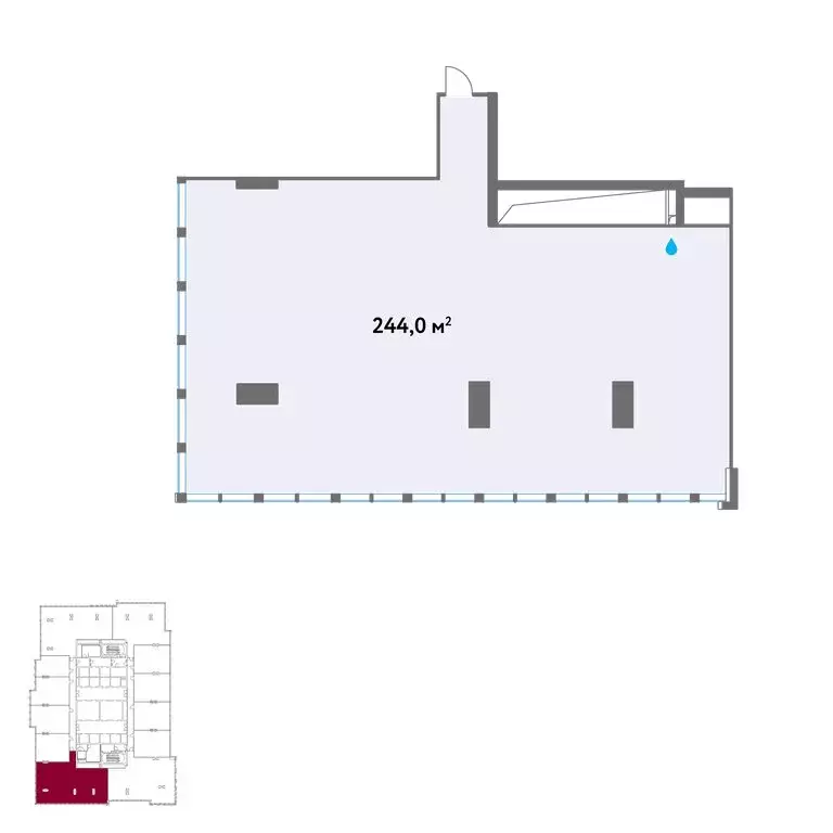 Офис (244 м) - Фото 1