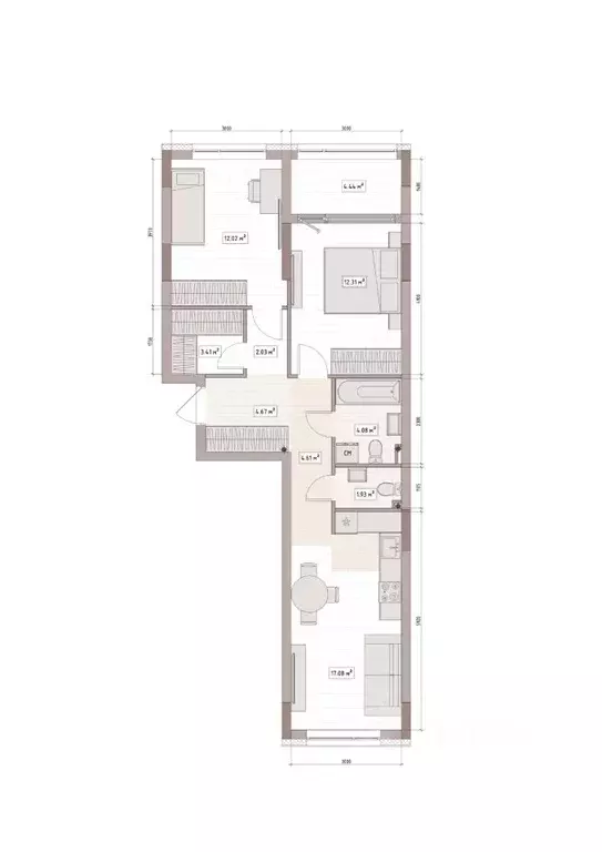 3-к кв. Кемеровская область, Кемерово Уютный Квартал жилой комплекс ... - Фото 0