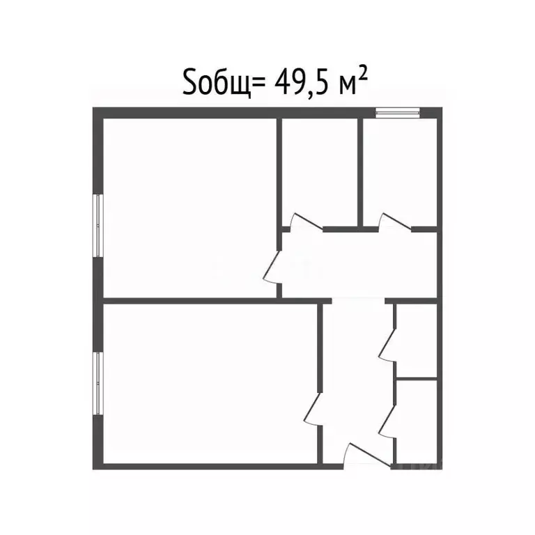 2-к кв. Новосибирская область, Обь Строительная ул., 11 (49.5 м) - Фото 2