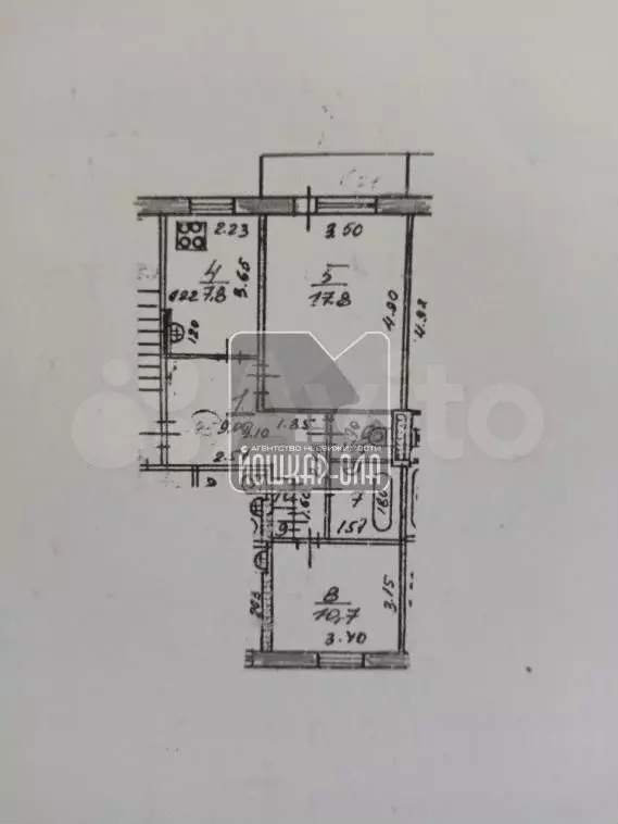 2-к. квартира, 50 м, 4/5 эт. - Фото 0