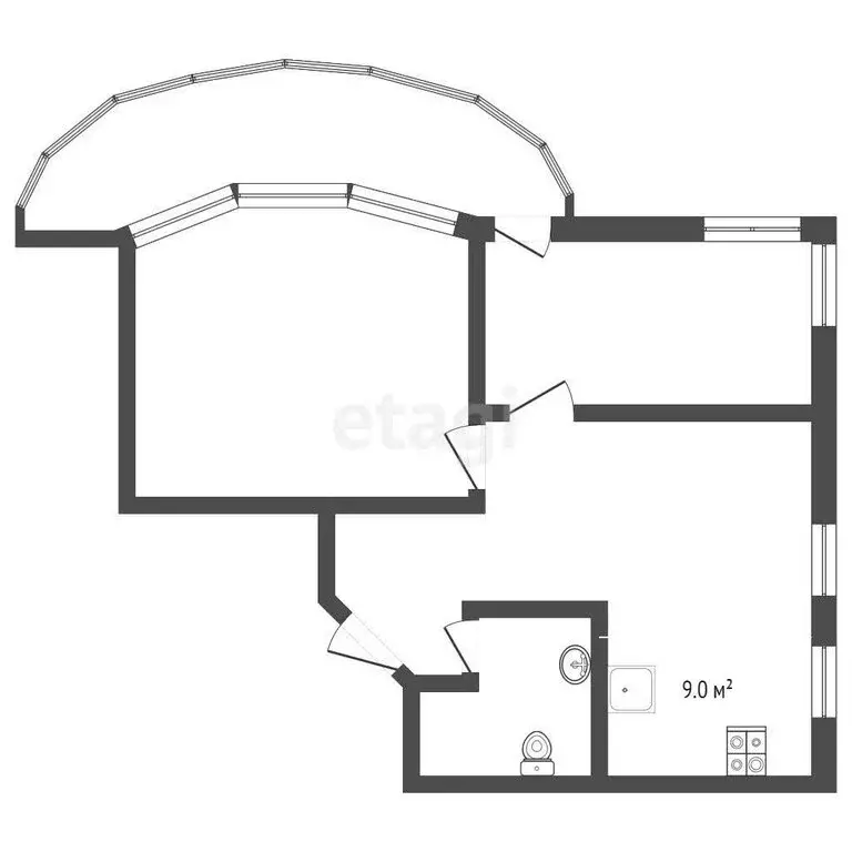 3-комнатная квартира: Гаспра, Алупкинское шоссе, 21А (80.4 м) - Фото 1