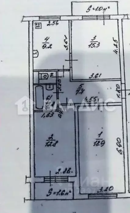 3-к кв. Вологодская область, Сокол Продольная ул., 18 (67.7 м) - Фото 1