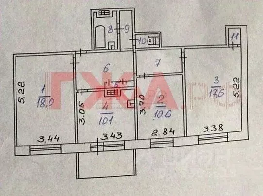 3-к кв. Саха (Якутия), Нерюнгри ул. имени Газеты Комсомольская Правда, ... - Фото 1