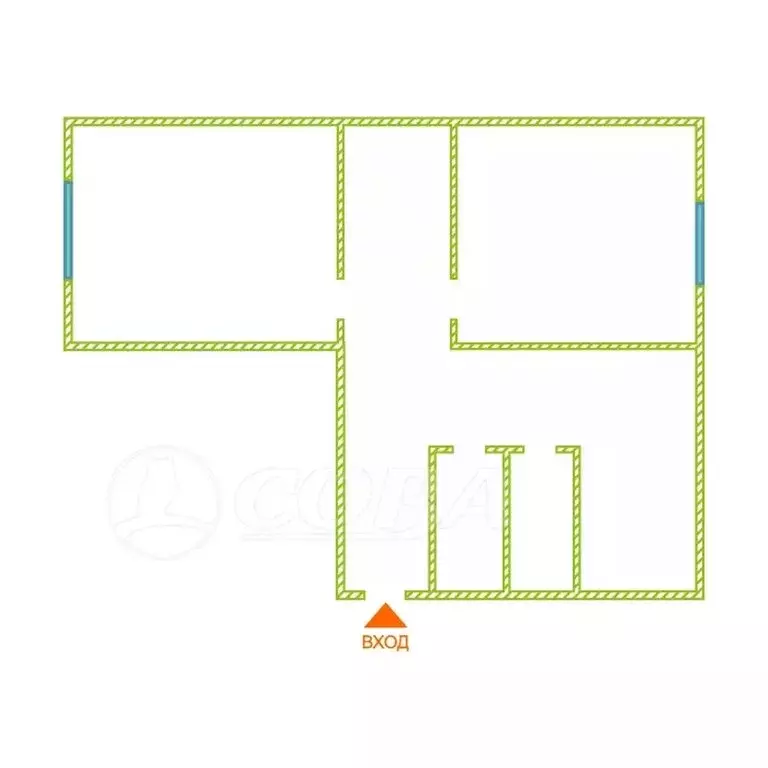 2-комнатная квартира: Курган, улица Карла Маркса, 13 (49.2 м) - Фото 2