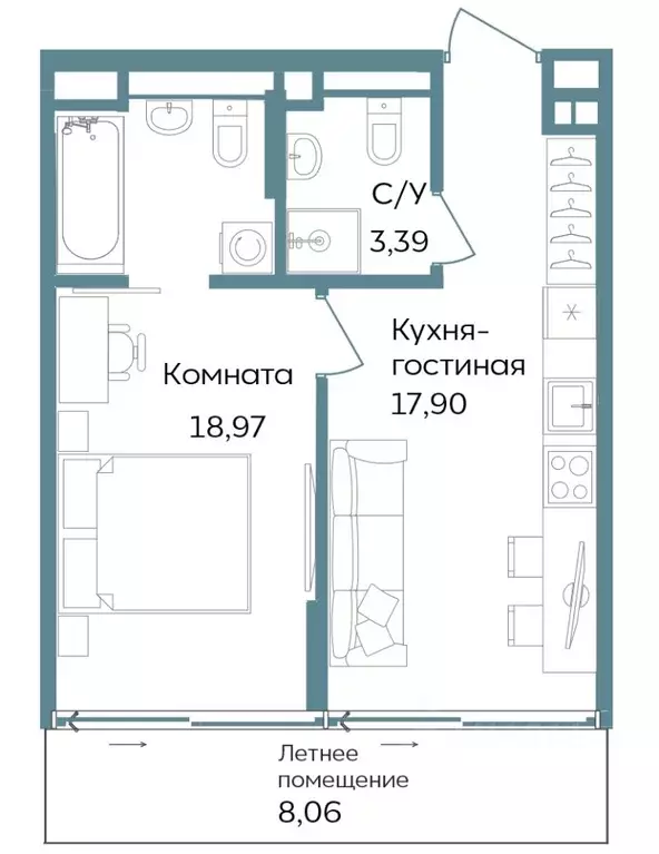 1-к кв. Крым, Саки ул. Морская (48.32 м) - Фото 1