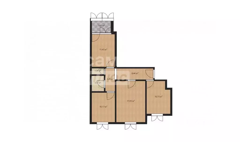 3-к кв. Калининградская область, Калининград ул. Адмирала Макарова, 5 ... - Фото 2