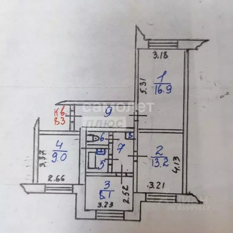 3-к кв. Курская область, Курск Северо-Западный мкр, ул. Константина ... - Фото 2