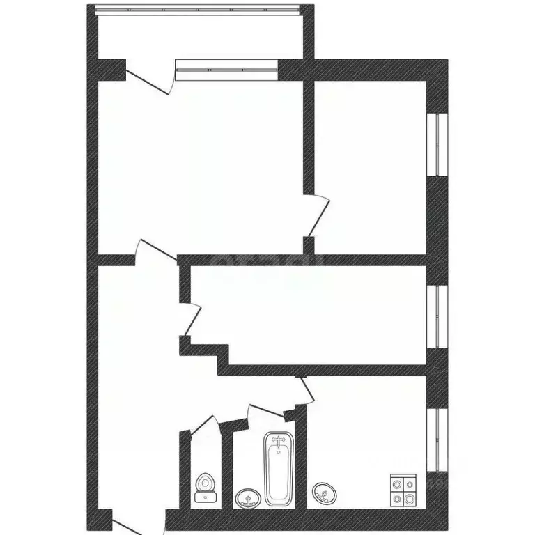 3-к кв. Смоленская область, Смоленск ул. Нормандия-Неман, 6 (51.6 м) - Фото 2