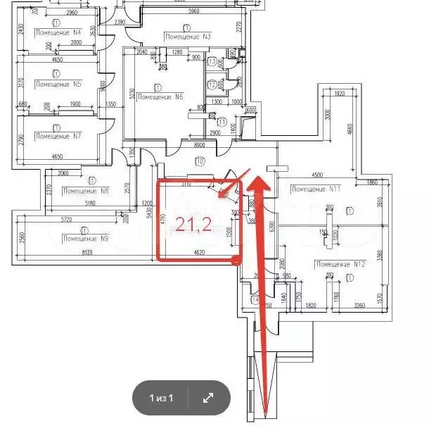 Аренда помещения свободного назначения 21,2 м - Фото 0