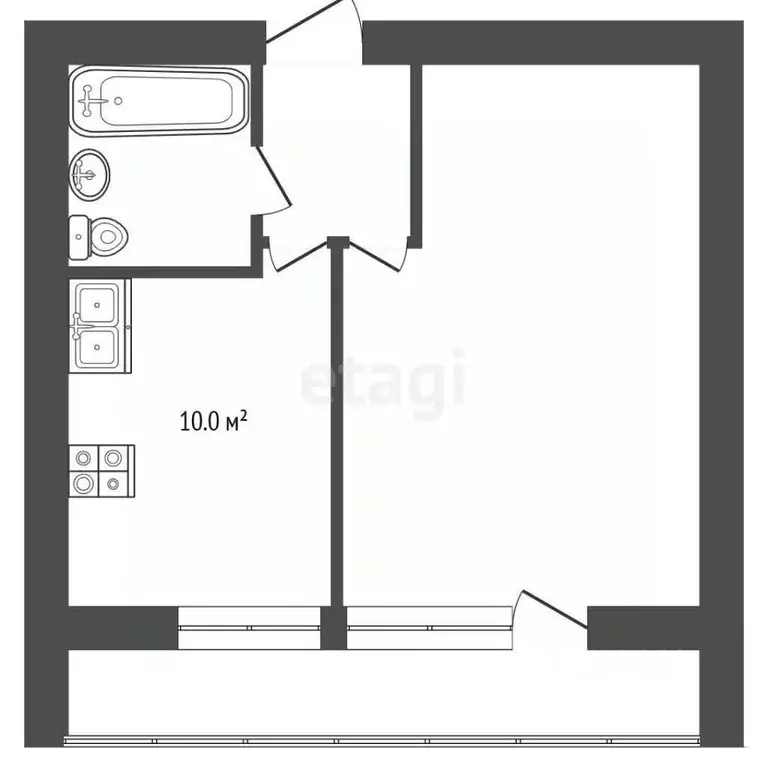 1-к кв. Москва Озерная ул., 31К1 (34.6 м) - Фото 2
