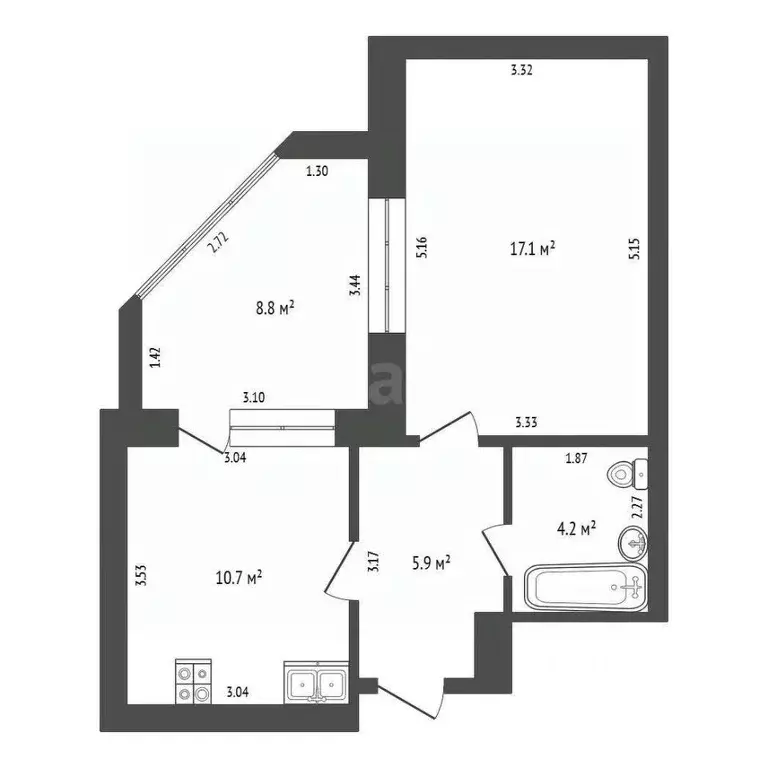 1-к кв. Орловская область, Орел Приборостроительная ул., 55 (46.1 м) - Фото 0
