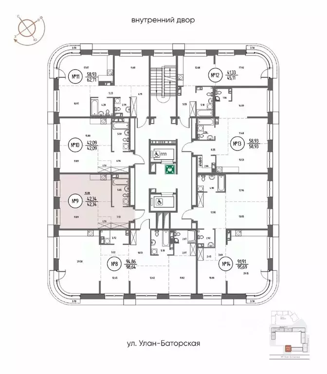 1-к кв. Иркутская область, Иркутск Макс жилой комплекс (42.34 м) - Фото 2