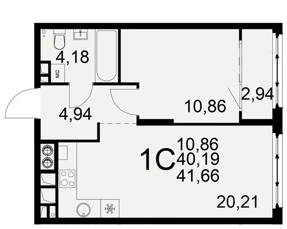 1-к кв. Рязанская область, Рязань Торговый Городок тер., Медиана жилой ... - Фото 1