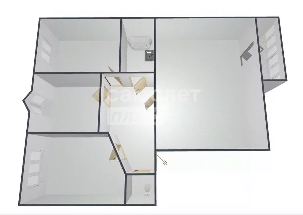 3-к кв. Коми, Сыктывкар Советская ул., 1 (119.0 м) - Фото 2