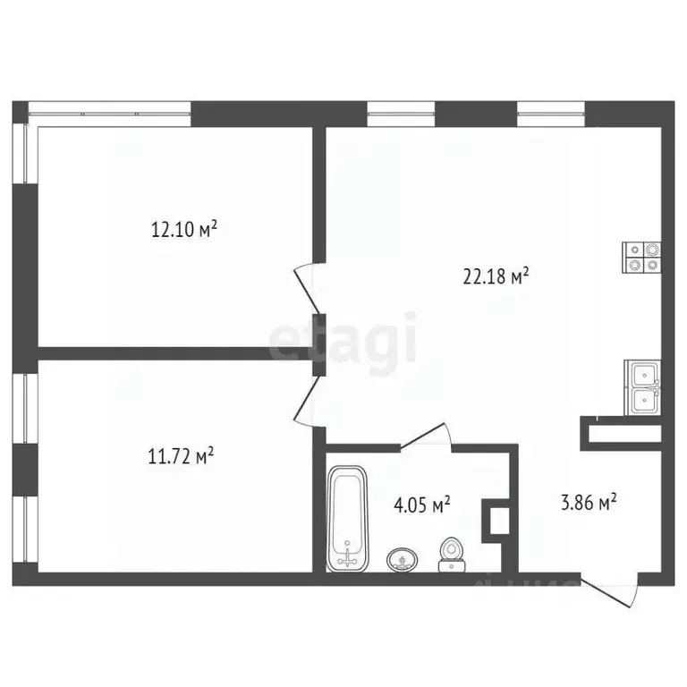 2-к кв. Тюменская область, Тюмень Рощино мкр, ул. Александра ... - Фото 1