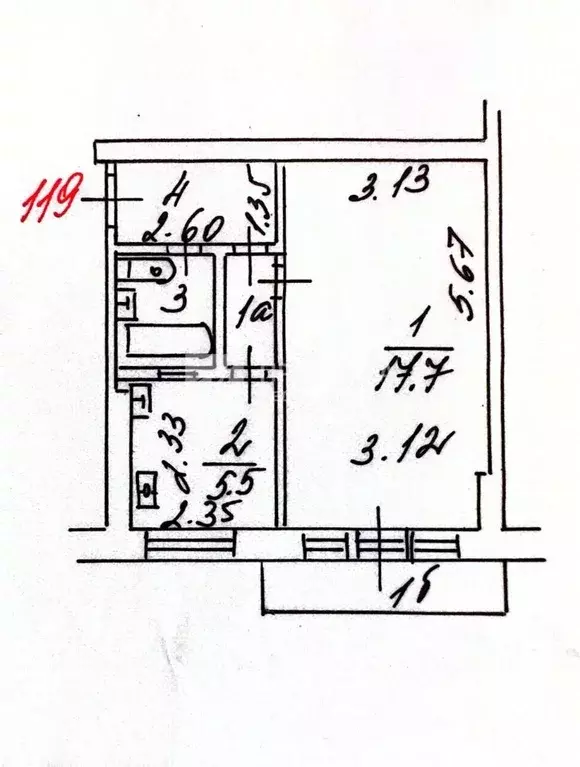 1-к кв. Москва Открытое ш., 21К9 (31.1 м) - Фото 2