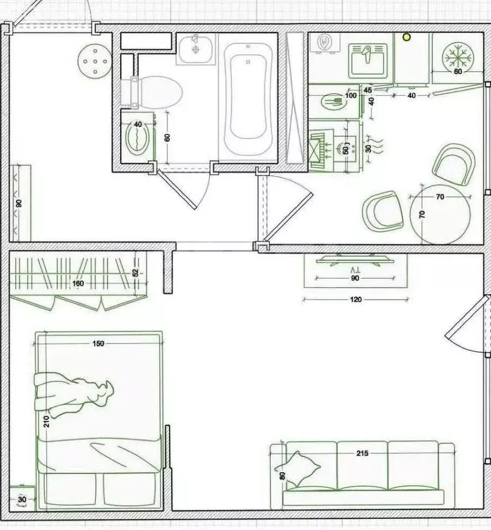 1-комнатная квартира: Казань, Кировский район, Шоссейная улица, 22 ... - Фото 1