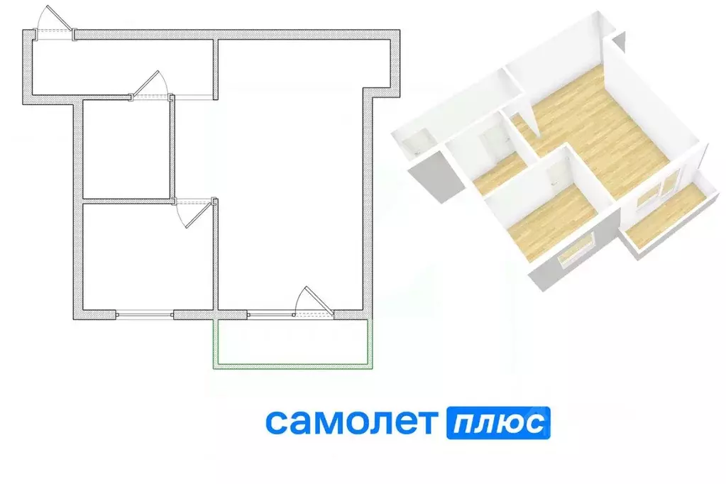 1-к кв. Кемеровская область, Березовский ул. Черняховского, 8 (33.5 м) - Фото 1