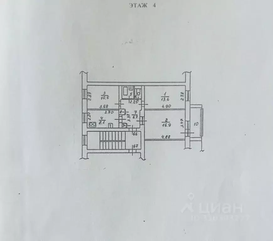 3-к кв. Московская область, Бронницы Марьинский пер., 5 (61.0 м) - Фото 0