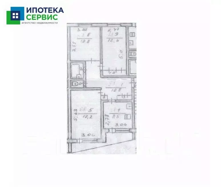 3-к кв. Приморский край, Лесозаводск с. Донское, ул. Мира, 3 (66.2 м) - Фото 1