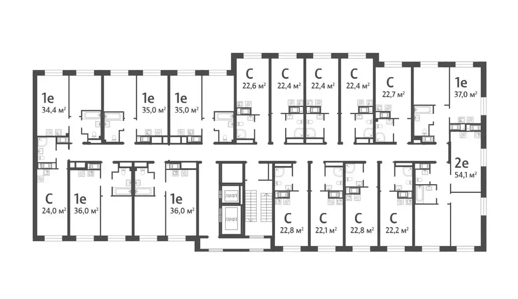 Студия Санкт-Петербург Партизанская ул., 5 (22.6 м) - Фото 1