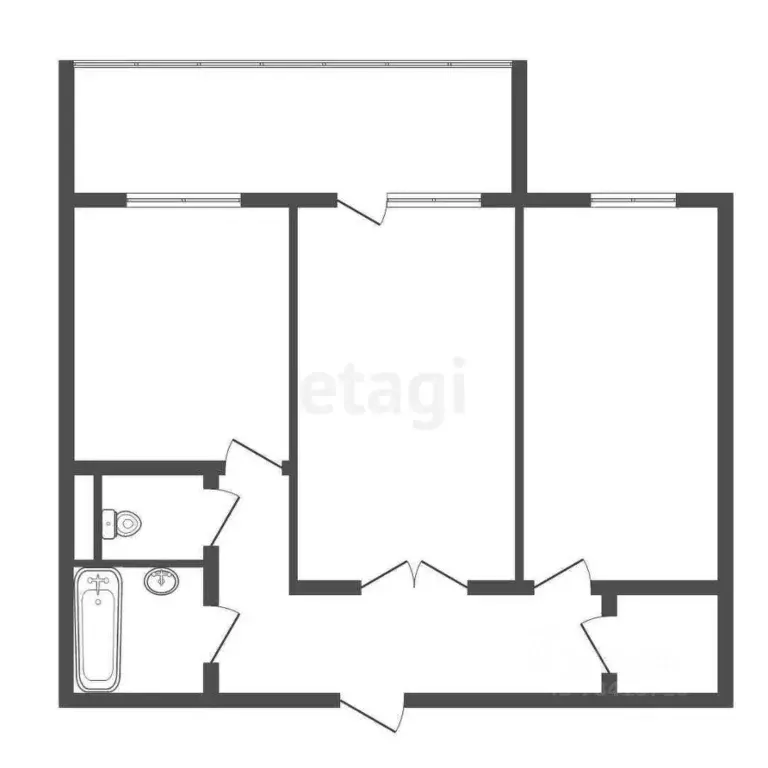 2-к кв. Калужская область, Обнинск просп. Маркса, 57 (50.1 м) - Фото 2