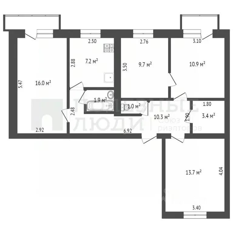 4-к кв. Новгородская область, Боровичи Пушкинская ул., 17 (74.1 м) - Фото 0